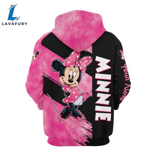 Personalized Name Minnie Pattern Hoodie And Leggings Set