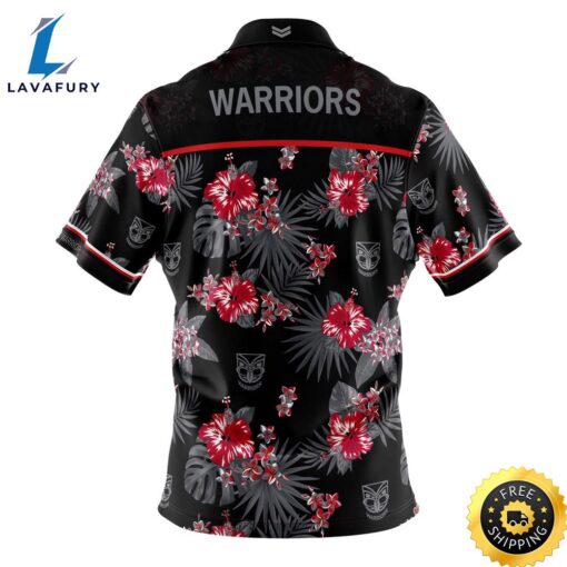 Personalized New Zealand Warriors Hibiscus Hawaiian Shirt