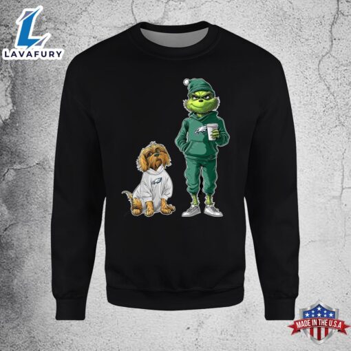 Philadelphia Eagles Grinch Christmas Football Sweatshirt