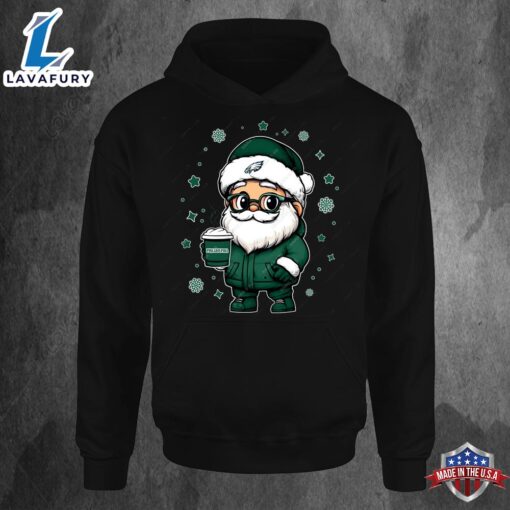 Philadelphia Eagles Santa Christmas Football Hoodie