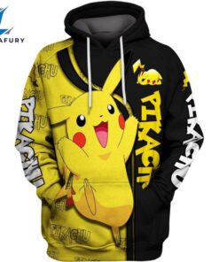 Pikachu Design Hoodie And Leggings Set