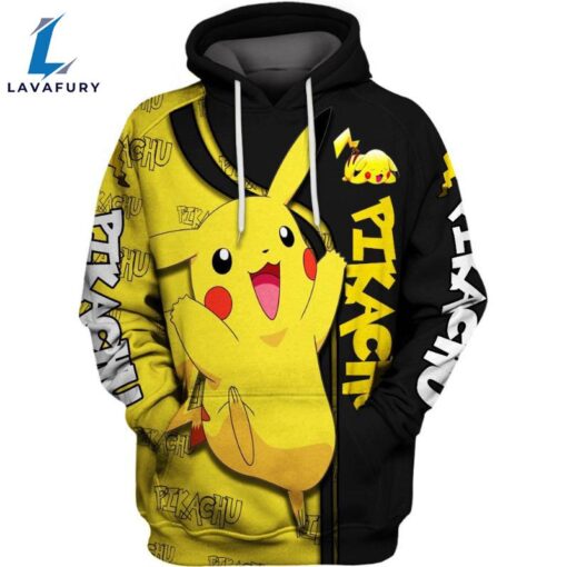 Pikachu Design Hoodie And Leggings Set