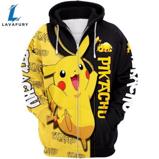 Pikachu Design Hoodie And Leggings Set