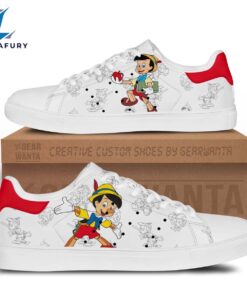 Pinocchio Cartoon Stan Smith Shoes For Kid