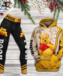 Pooh Pattern Cartoon Character Activewear…