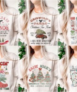 Retro Christmas Sublimation Bundle, Christmas…