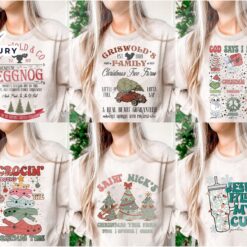 Retro Christmas Sublimation Bundle, Christmas…