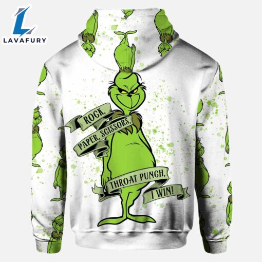 Rock Paper Scissors I Win – Personalized Grinch Hoodie and Leggings set