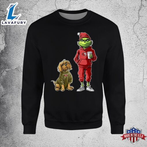 San Francisco 49ers Grinch Christmas Football Sweatshirt