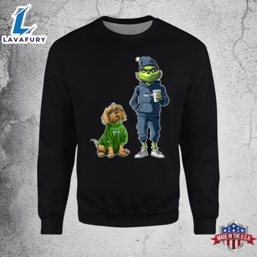 Seattle Seahawks Grinch Christmas Football Sweatshirt