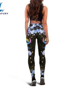 Stitch Custom Floral Character Hoodie And Leggings Set