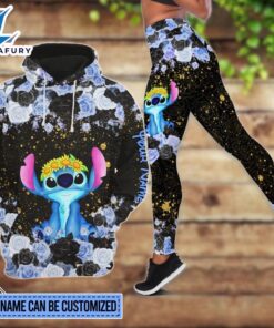 Stitch Custom Floral Character Hoodie…