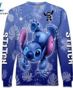 Stitch Ohana Castle Glitter Hoodie And Leggings Combo