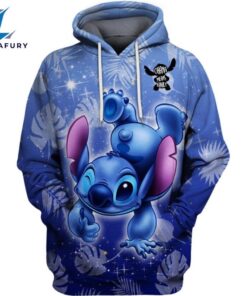 Stitch Ohana Castle Glitter Hoodie…