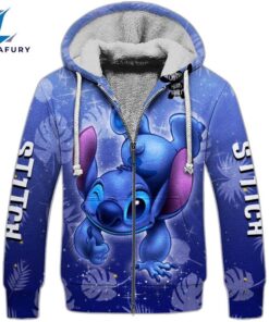 Stitch Ohana Castle Glitter Hoodie And Leggings Combo