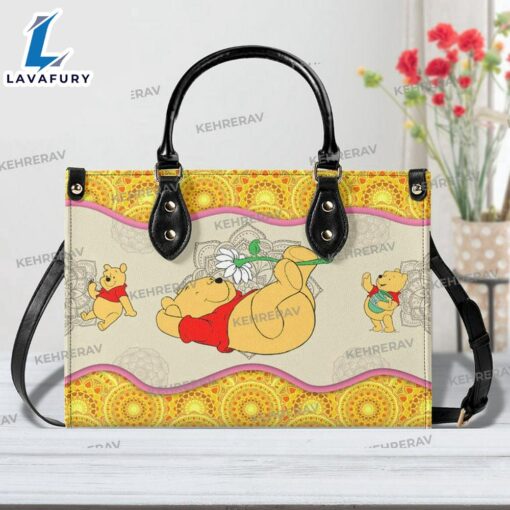 Stylish Mandala Winnie The Pooh Leather Handbag