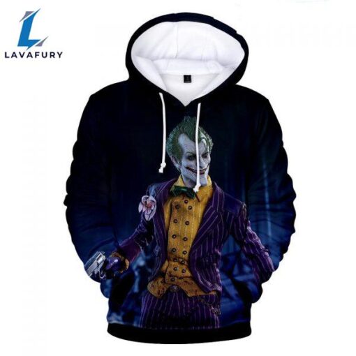 Suicide Squad Hoodies – Joker Series Evil Joker Icon Blue Unisex 3D Hoodie