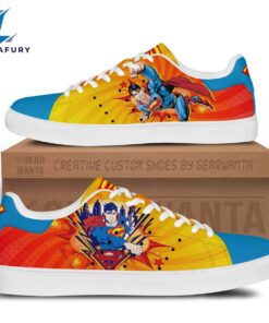 Super Man Cartoon Stan Smith Shoes For Kid