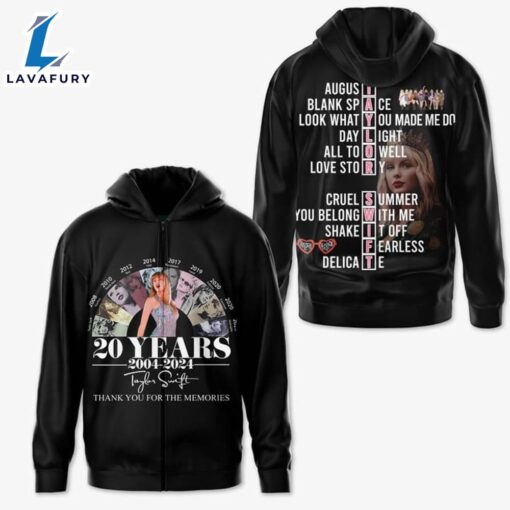 Taylor Swift 20 Years Album 3D Hoodie Shirt