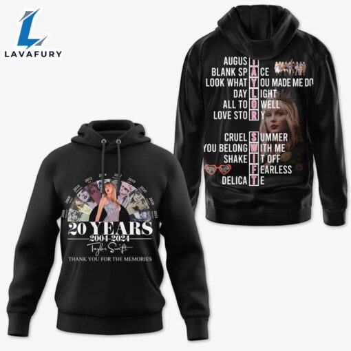 Taylor Swift 20 Years Album 3D Hoodie Shirt