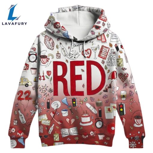 Taylor Swift Red Pattern 3D Hoodie Shirt