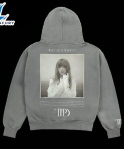 Taylor Swift The Tortured Poets Department Gray 3D Hoodie Shirt