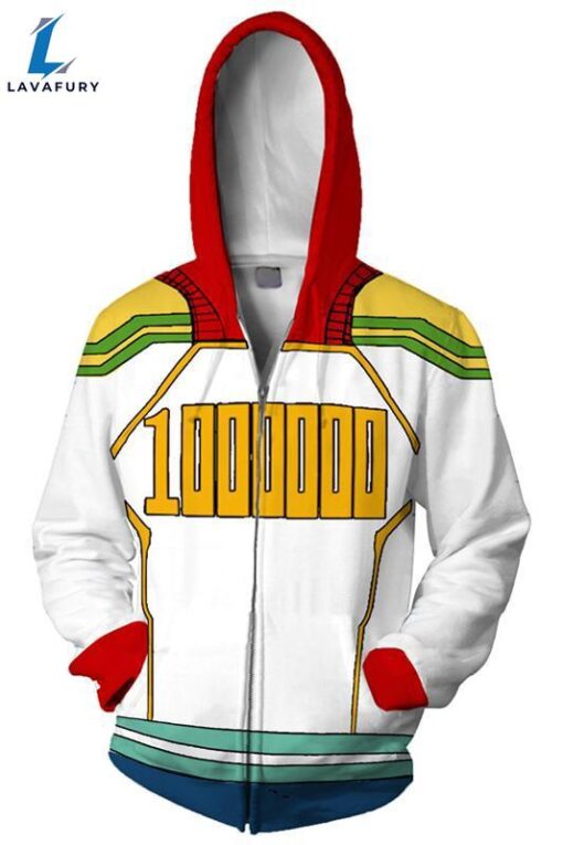 Teen Hoodie Boku No Hero My Hero Academia Fatgum 3D Zip-Up Sweatshirt Unisex