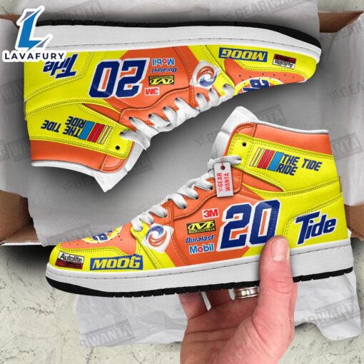 The Tide Ride J1 Shoes Custom #20 Car Race Sneakers For Fans