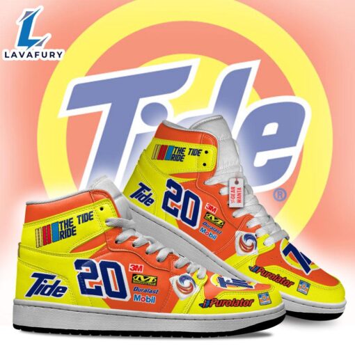 The Tide Ride J1 Shoes Custom #20 Car Race Sneakers For Fans