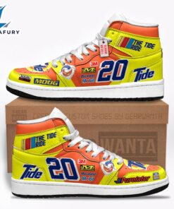 The Tide Ride J1 Shoes Custom #20 Car Race Sneakers For Fans