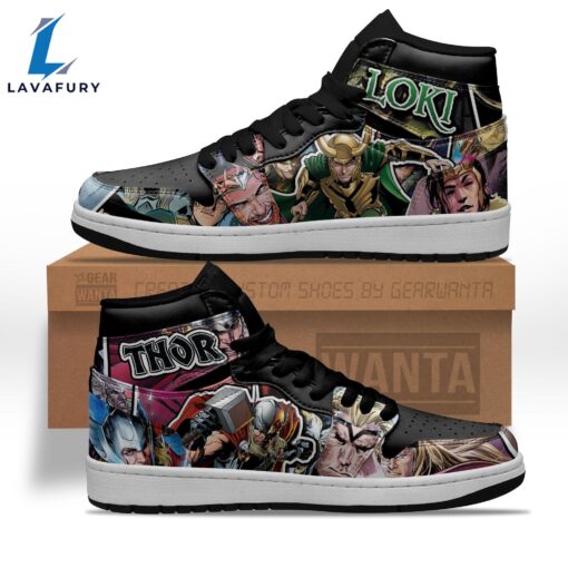 Thor and Loki J1 Sneakers Custom Superheroes Shoes