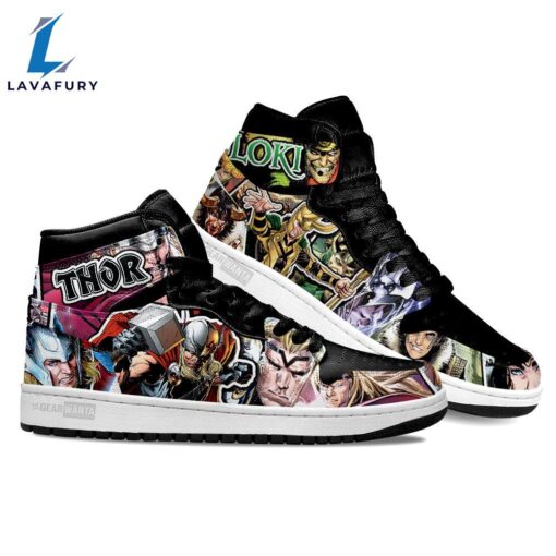 Thor and Loki J1 Sneakers Custom Superheroes Shoes