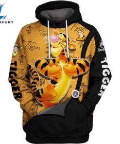 Tigger Pattern Hoodie And Leggings Combo Set