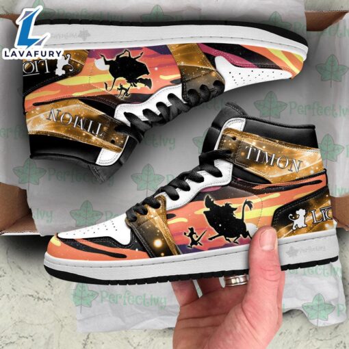 Timon and Pumbaa Silhouette J1 Shoes Custom For Fans Sneakers