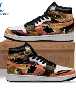 Timon and Pumbaa Silhouette J1 Shoes Custom For Fans Sneakers