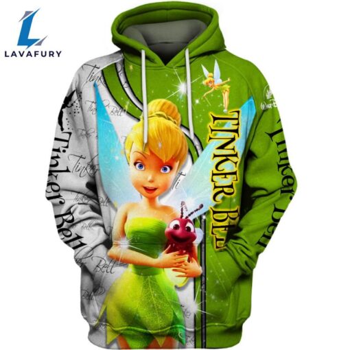 Tinker Bell Pattern Hoodie And Leggings Set