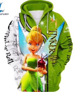 Tinker Bell Pattern Hoodie And Leggings Set