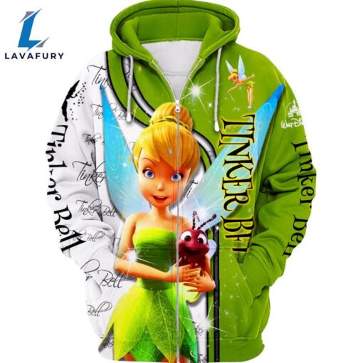 Tinker Bell Pattern Hoodie And Leggings Set