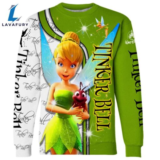 Tinker Bell Pattern Hoodie And Leggings Set