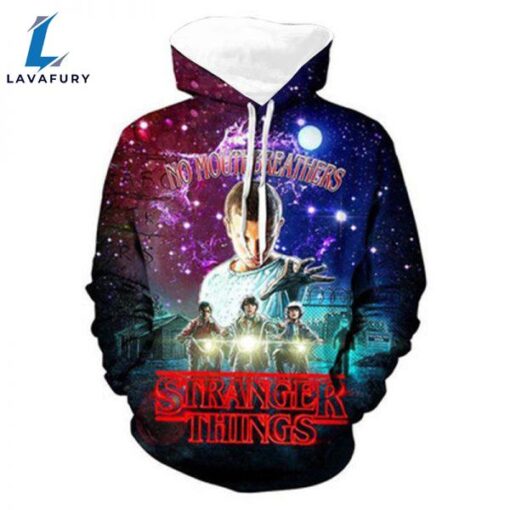 Unisex Tv Series Hoodies Stranger Things Season 3 Pullover 3D Print Cotton Blended Jumper Sweatshirt 1