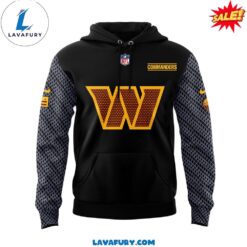 Washington Commanders Logo Heavyweight 2024 Black Hoodie