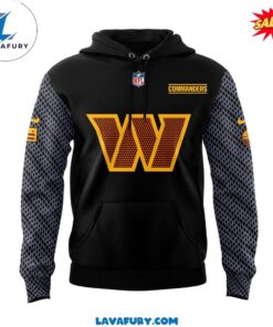 Washington Commanders Logo Heavyweight 2024 Black Hoodie