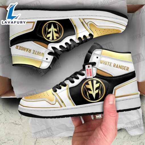 White Ranger Mighty Morphin Power Rangers J1 Shoes Custom Sneakers