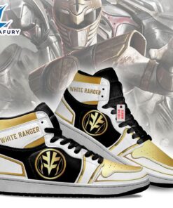 White Ranger Mighty Morphin Power Rangers J1 Shoes Custom Sneakers