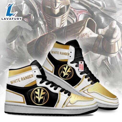 White Ranger Mighty Morphin Power Rangers J1 Shoes Custom Sneakers