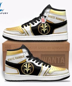 White Ranger Mighty Morphin Power Rangers J1 Shoes Custom Sneakers