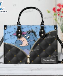 Winnie The Pooh Eeyore Custom Leather Handbag