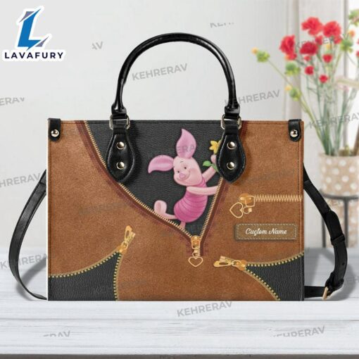 Winnie the Pooh Piglet Custom Leather Handbag