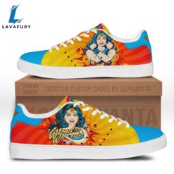 Wonder Woman Cartoon Stan Smith Shoes For Kid