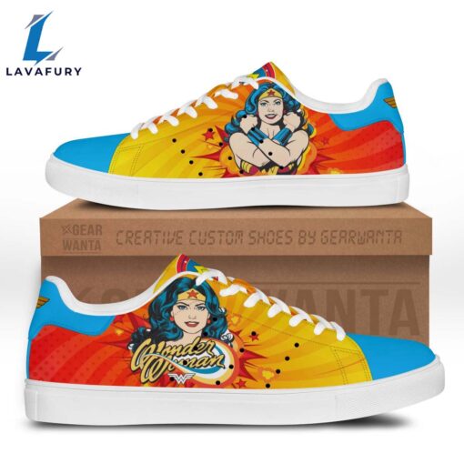 Wonder Woman Cartoon Stan Smith Shoes For Kid